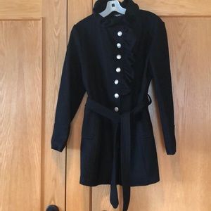 Black wool blend coat in EUC size S